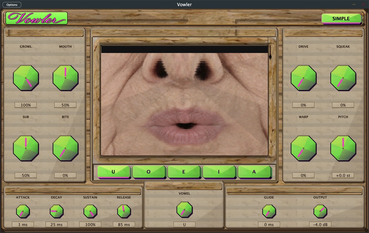 Vowler vowel synthesizer interface preview